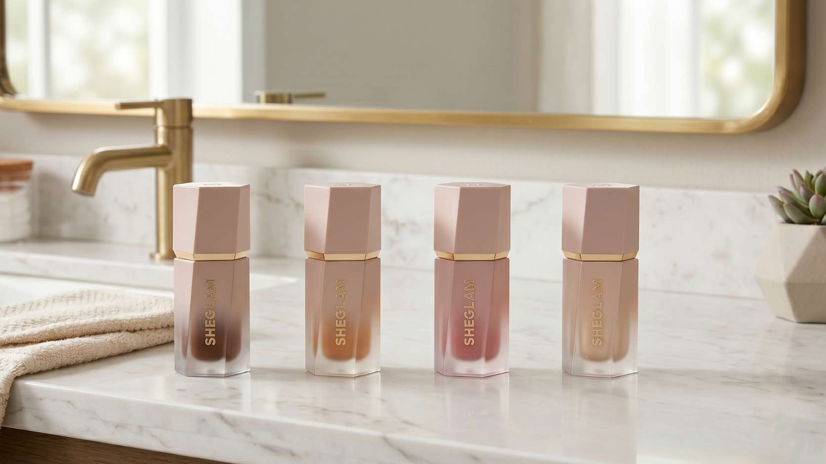 Colección de contornos líquidos de maquillaje coreano original para esculpir el rostro con acabado natural