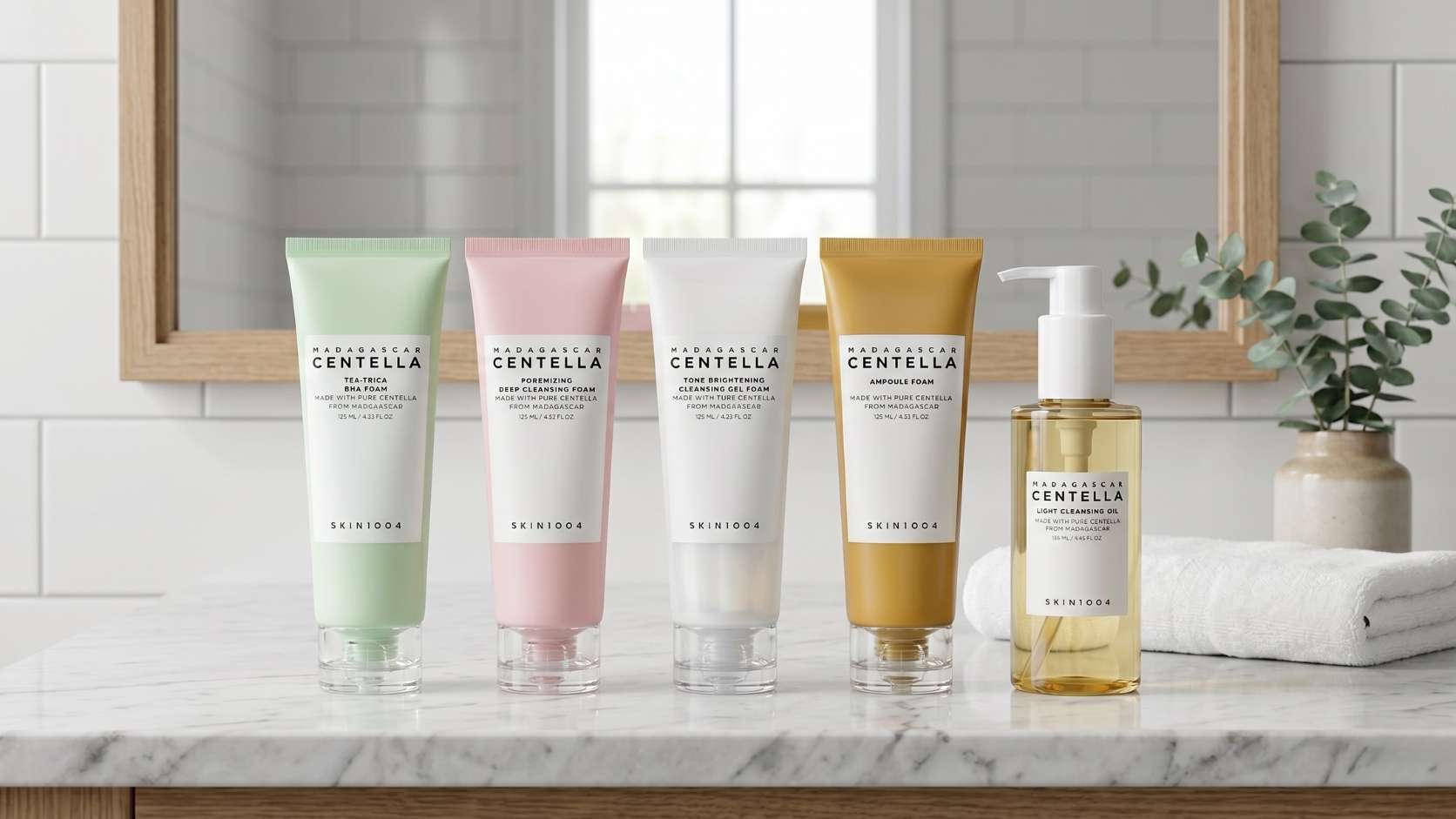 Colección de limpiadores faciales de skincare coreano original para doble limpieza profunda