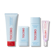 Tocobo Kit Antiedad Limpiador + Contorno + Doble Protección Solar - Rutina Completa K-Beauty