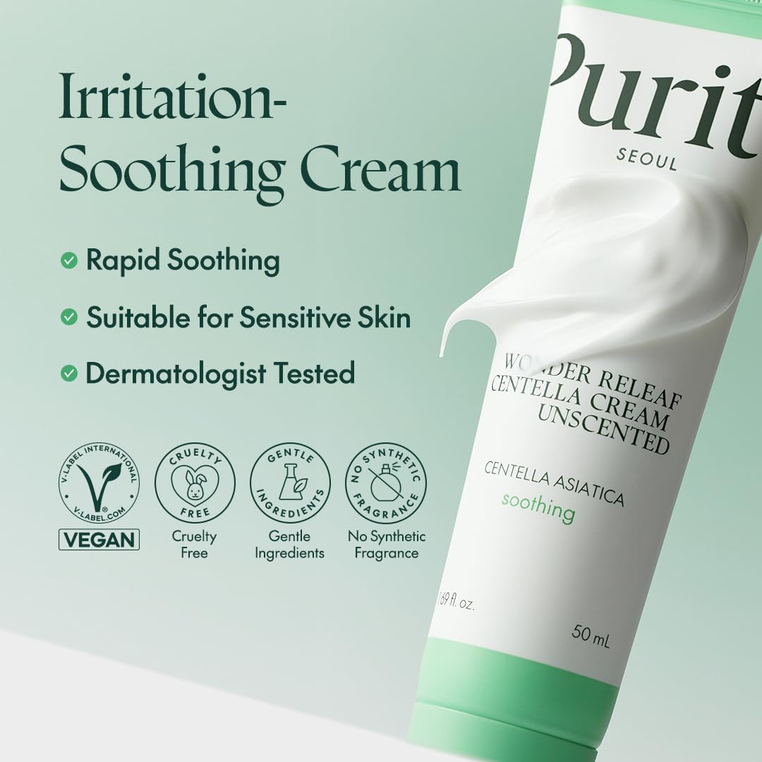 Purito Seoul Wonder Releaf Centella Cream Unscented 50ml Crema Calmante