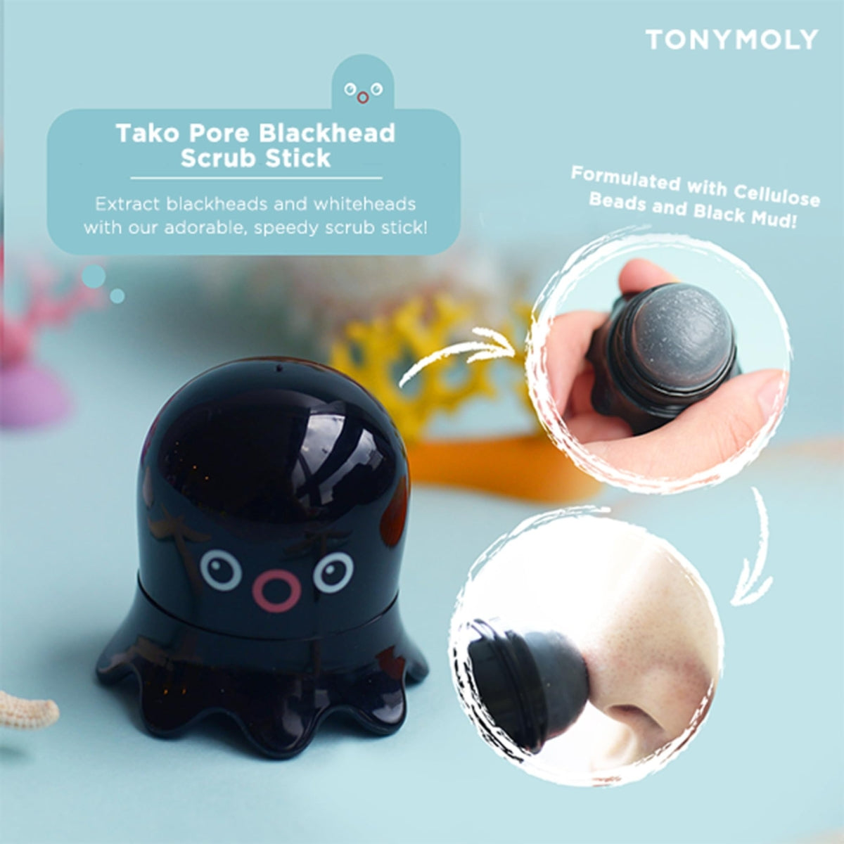 TonyMoly Tako Pore Blackhead Scrub Stick 10g