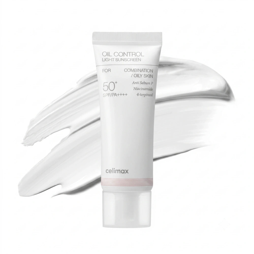 Celimax Oil Control Light Sunscreen. Envase principal del protector solar coreano de toque seco.