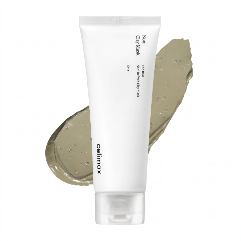 Celimax The Real Noni Refresh Clay Mask. Envase principal de la mascarilla de arcilla coreana para poros.
