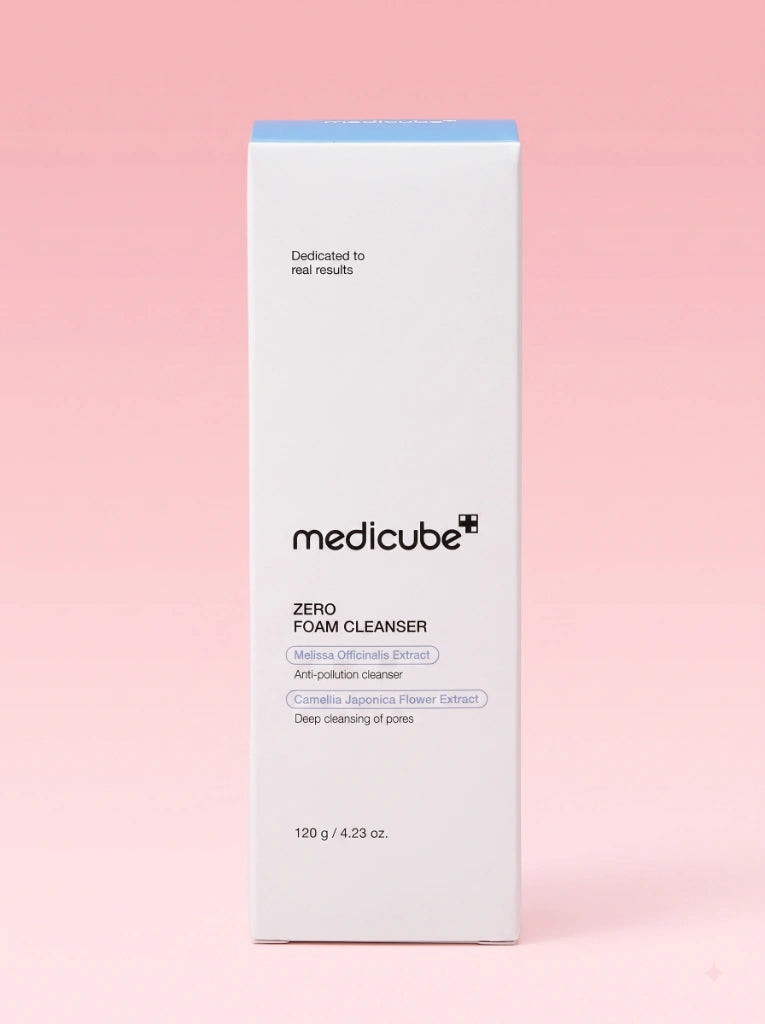Medicube Zero Foam Cleanser. Caja protectora exterior del limpiador de poros coreano.