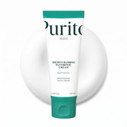 Purito Seoul Mighty Bamboo Panthenol Cream. Envase principal de la crema hidratante reparadora con pantenol.