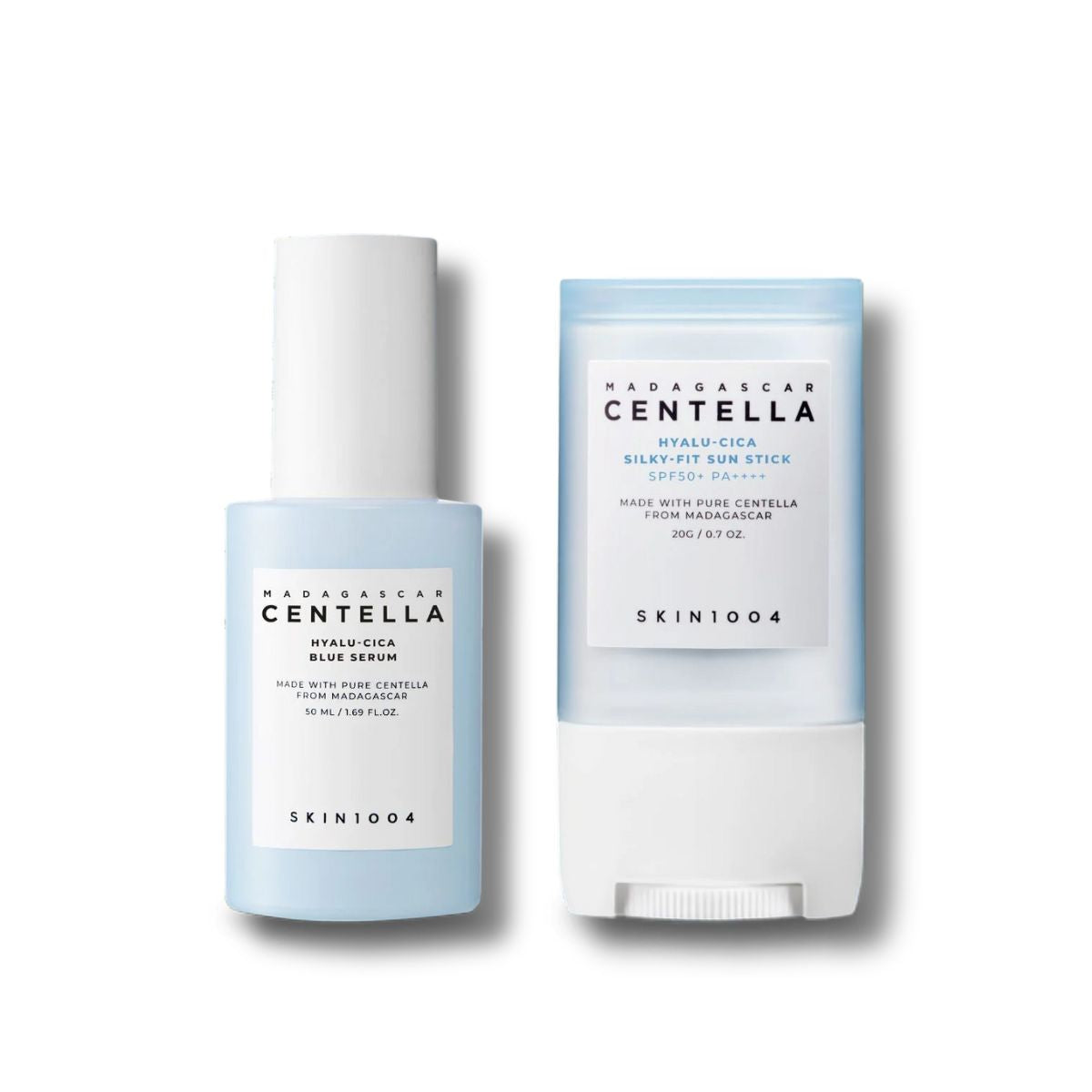 SKIN1004 Madagascar Centella Hyalu-Cica Water-Fit Sun Stick + Blue Serum Pack