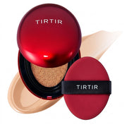 Tirtir Mask Fit Red Cushion 25N Mocha. Envase principal rojo de la base cushion coreana de alta cobertura.