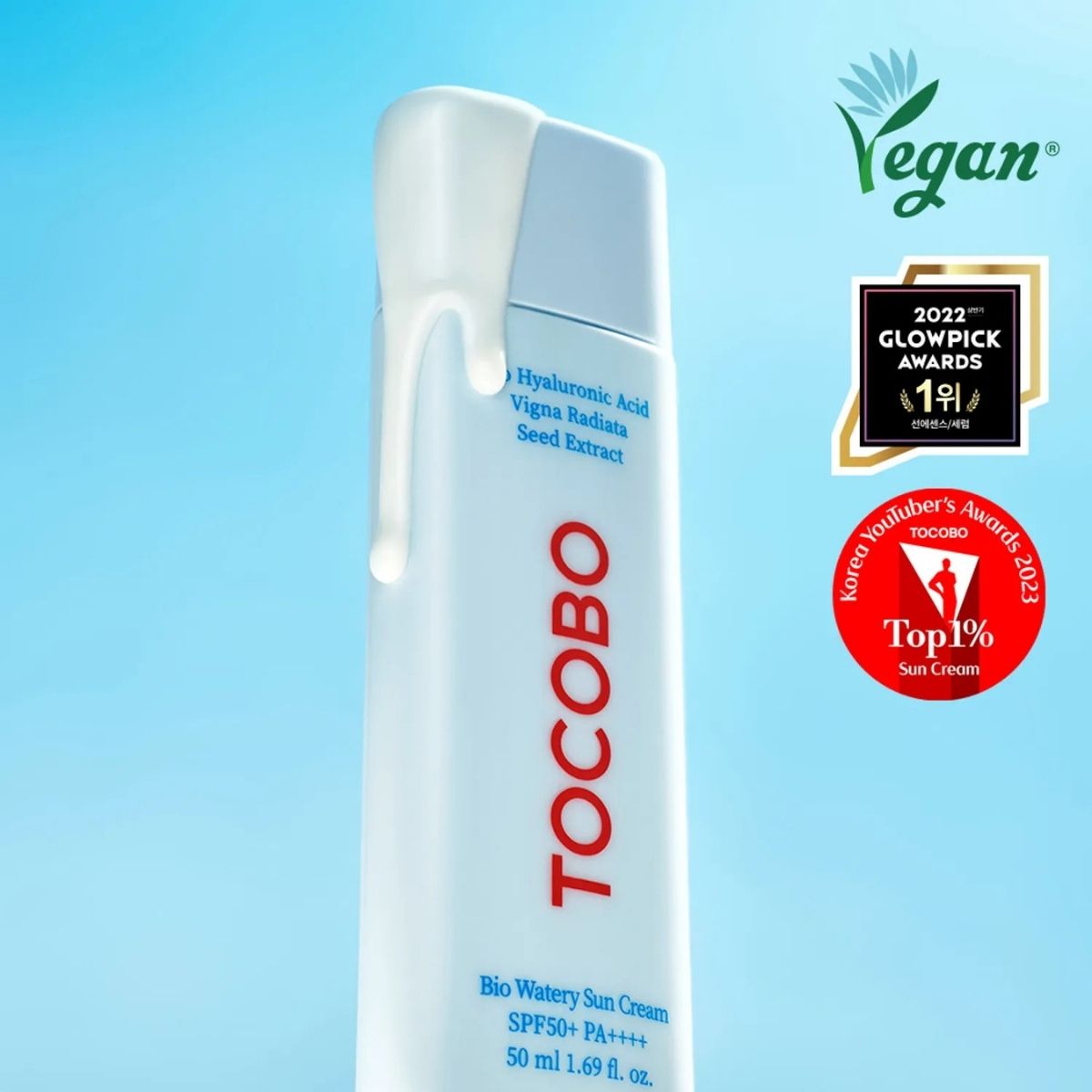 empaque protector solar acuoso tocobo bio watery coreano