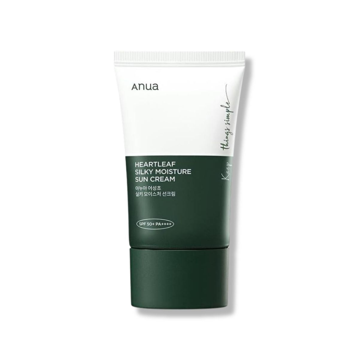Protector solar ligero sin rastro blanco Anua Heartleaf Sun Cream