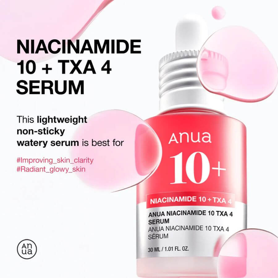 Textura ligera suero rosa antimanchas con vitamina B12 y arbutina