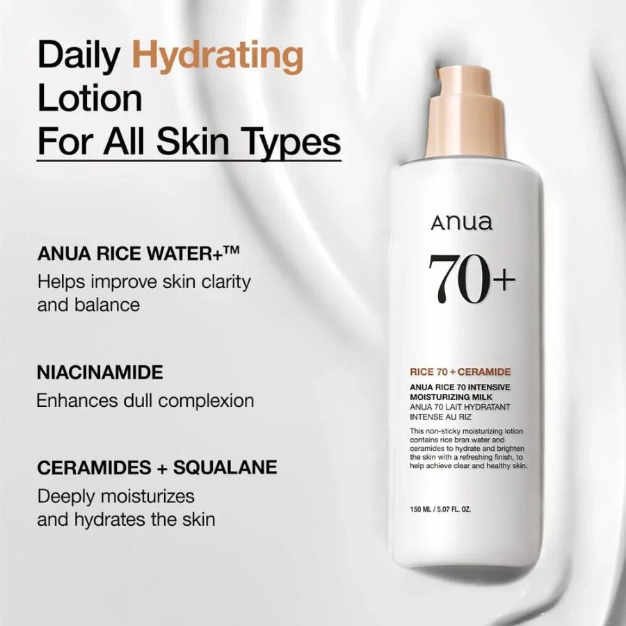 La Anua Rice 70 Intensive Moisturizing Milk es un producto súper interesante porque introduce un paso muy clásico de la rutina coreana que a veces olvidamos en occidente: la emulsión o leche facial