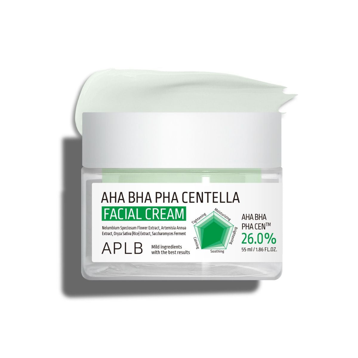APLB AHA BHA PHA Centella Facial Cream 55ml Crema Facial