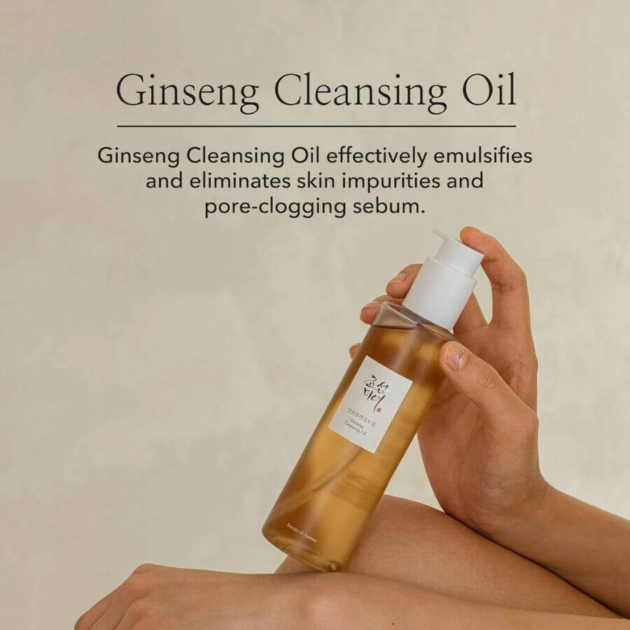 Desmaquillante aceite de soja y ginseng coreano piel limpia