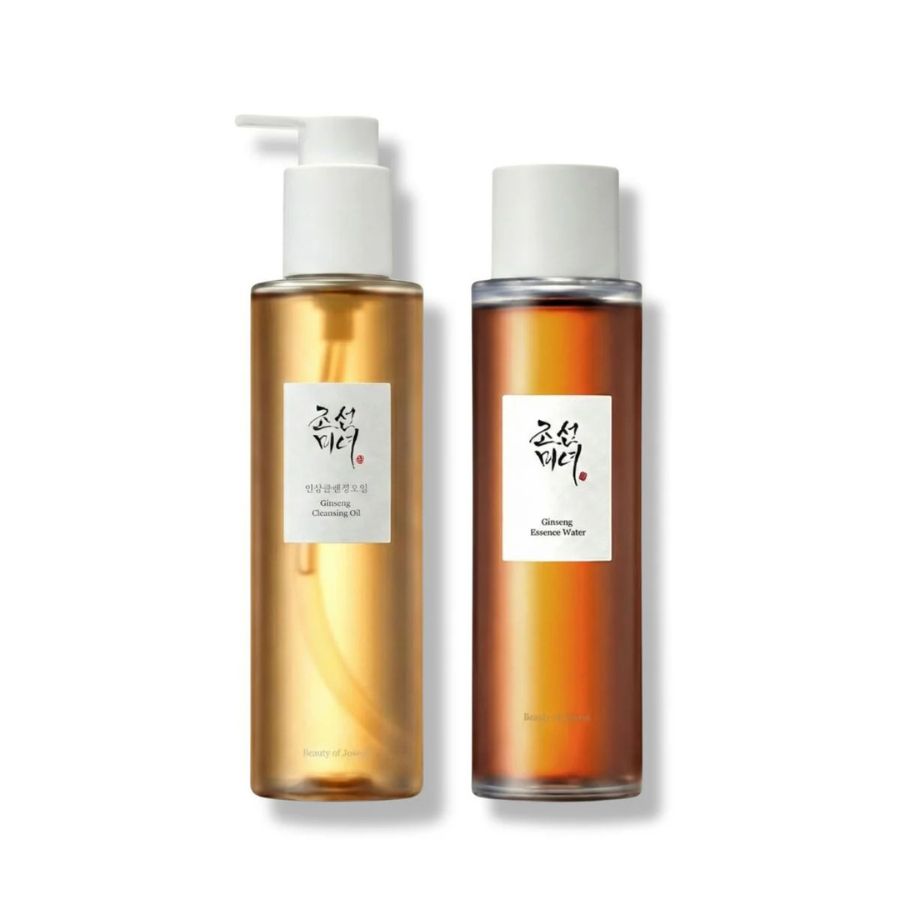 Kit rutina antiarrugas ginseng Beauty of Joseon aceite limpiador y esencia