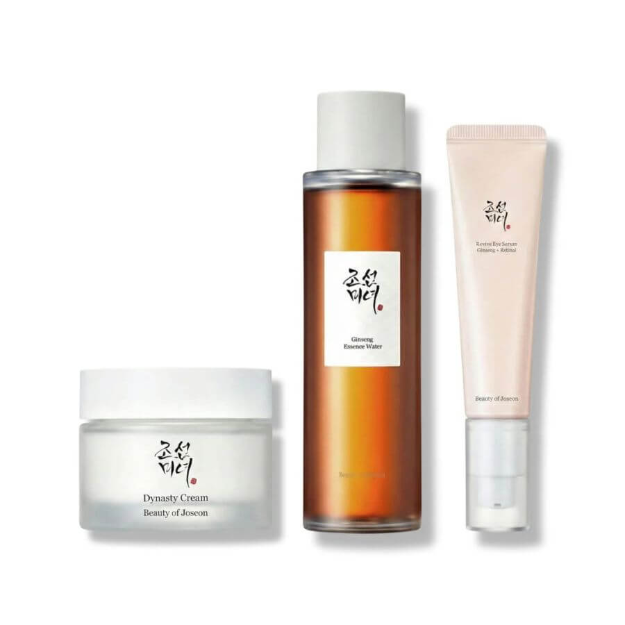 Kit rutina antiarrugas Beauty of Joseon Slow Aging Trio ginseng retinal arroz