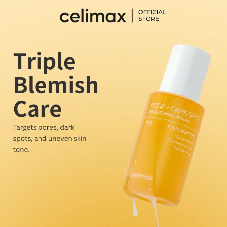 El Celimax Pore + Dark Spot Brightening Serum ataca un problema que mucha gente confunde: los "Poros Oscuros"
