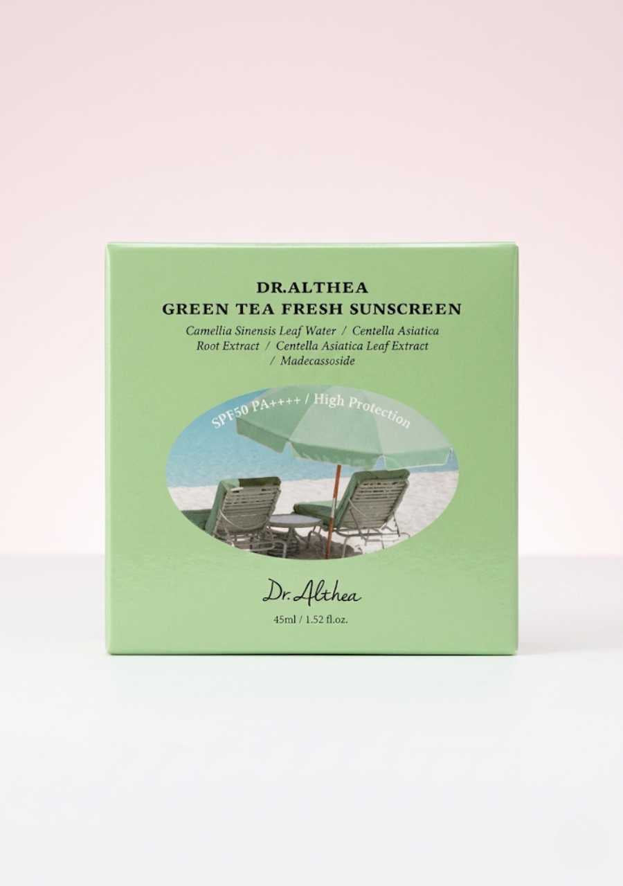 empaque protector solar te verde dr althea coreano