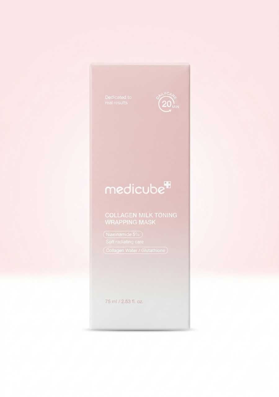 empaque mascarilla leche colageno medicube coreana