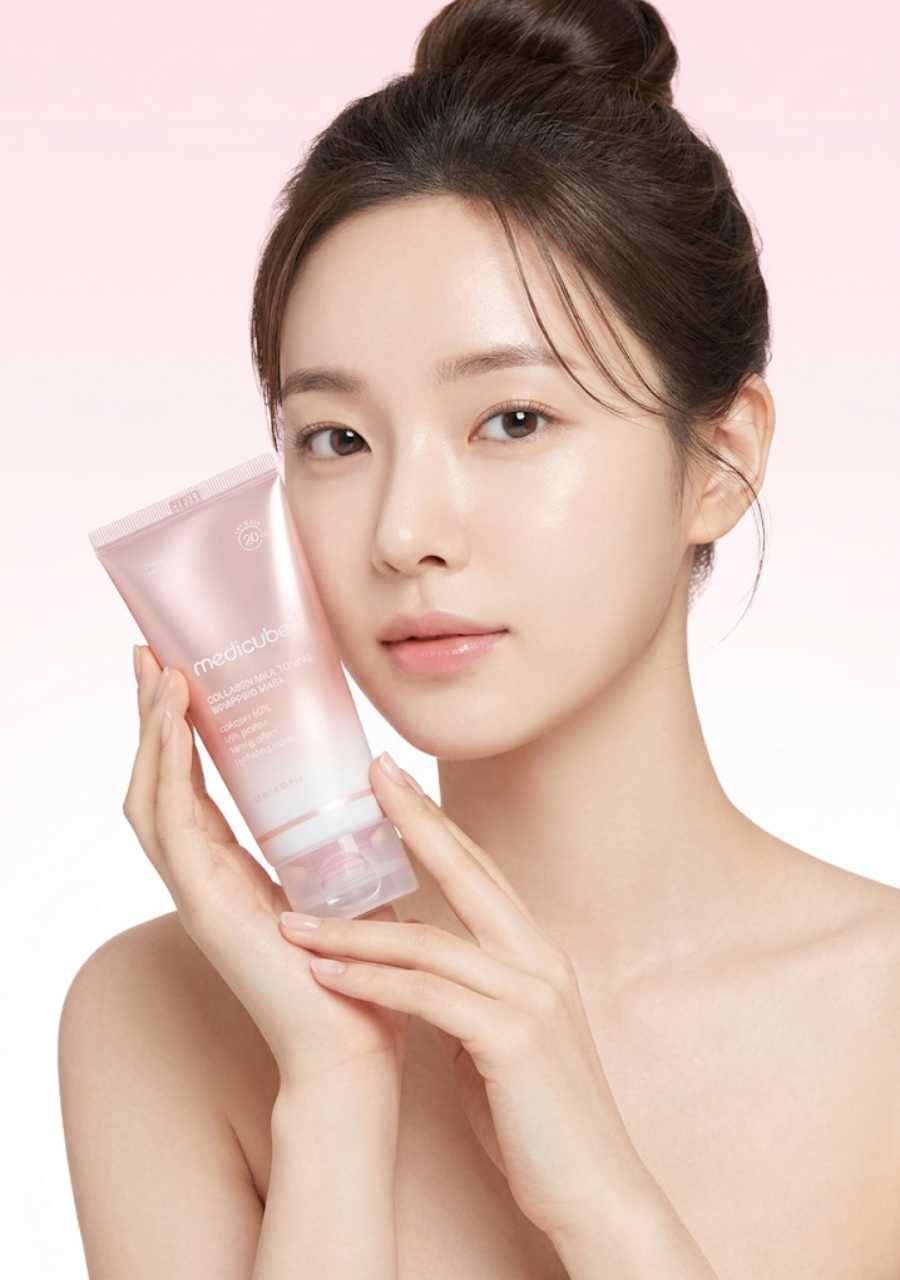 antes y despues medicube collagen milk toning rostro