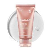 Medicube Collagen Night Wrapping Mask. Envase de la mascarilla nocturna de colágeno coreana, toma frontal.