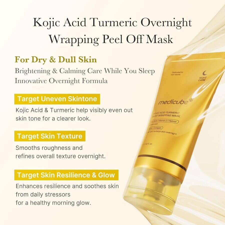 Mascarilla nocturna antimanchas Medicube Kojic Acid Wrapping Mask peel off