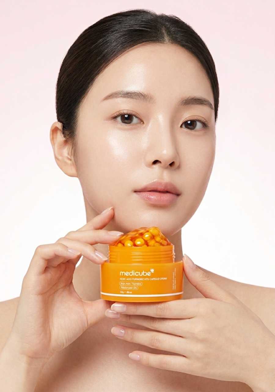 antes y despues medicube kojic acid turmeric rostro