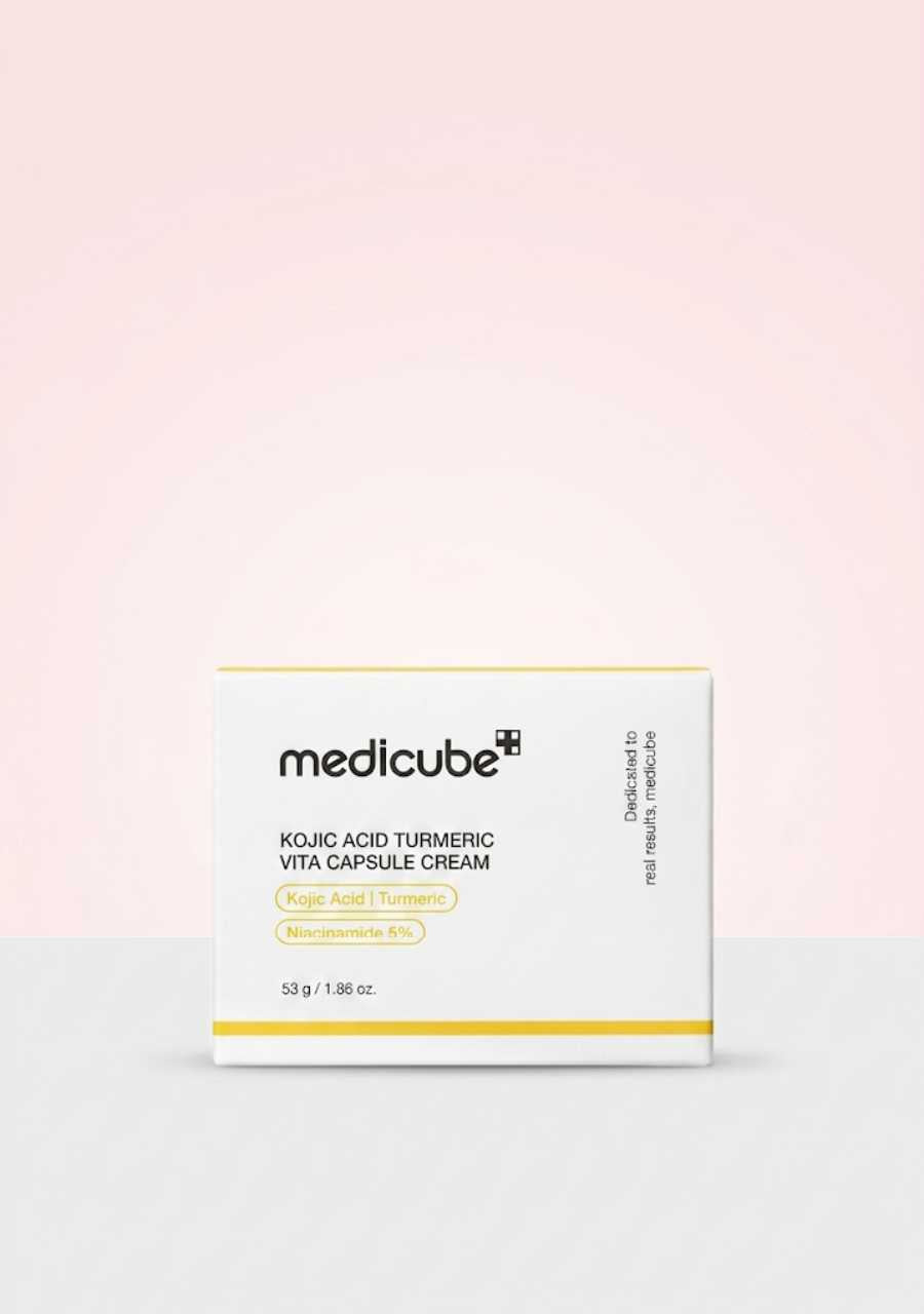 empaque crema acido kojico curcuma medicube coreana