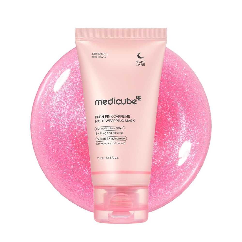 mascarilla nocturna medicube pdrn pink caffeine wrapping mask 75ml