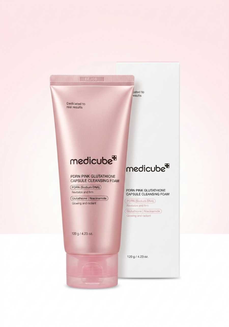 textura espuma capsulas rosadas medicube pdrn