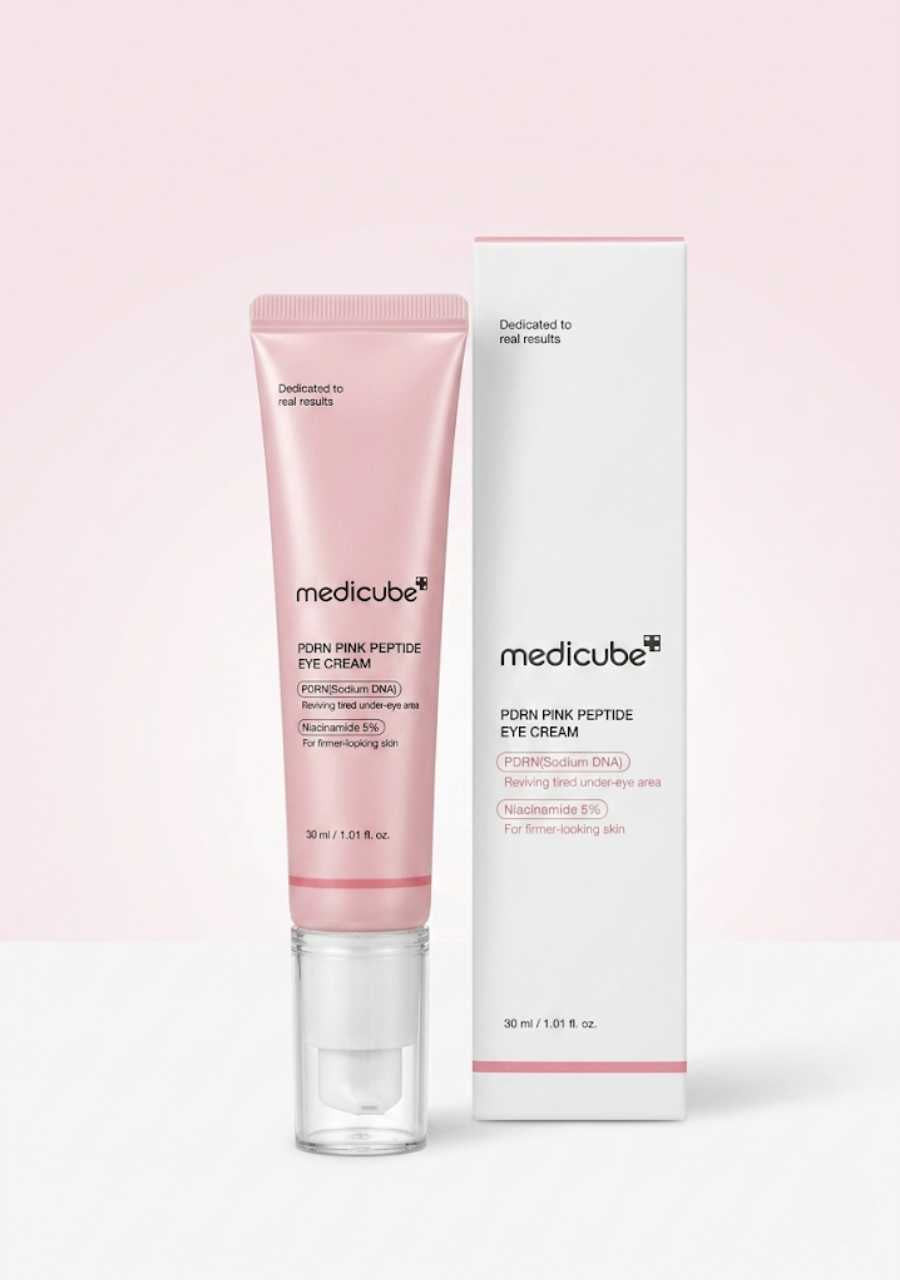 textura nutritiva rosada contorno de ojos medicube pdrn