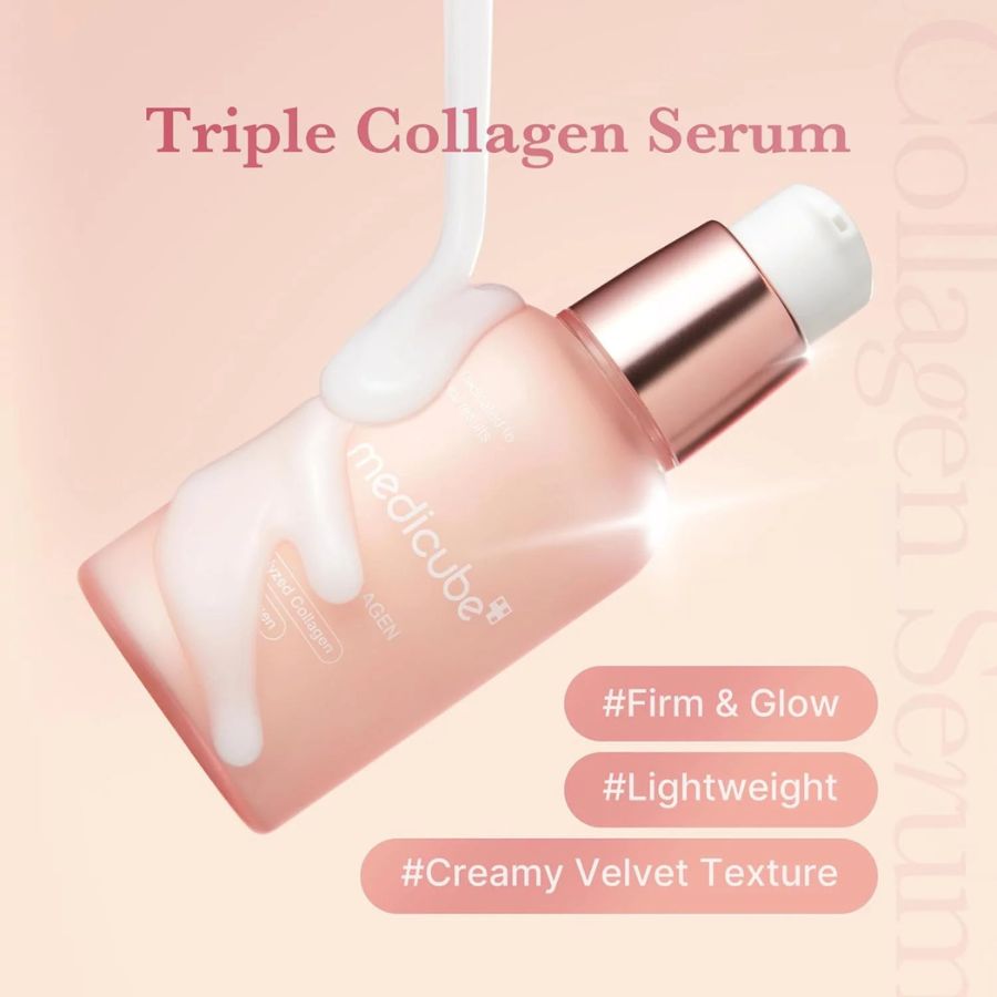 Triple Collagen Serum Rutina coreana para piel seca colageno hidrolizado y crema rica