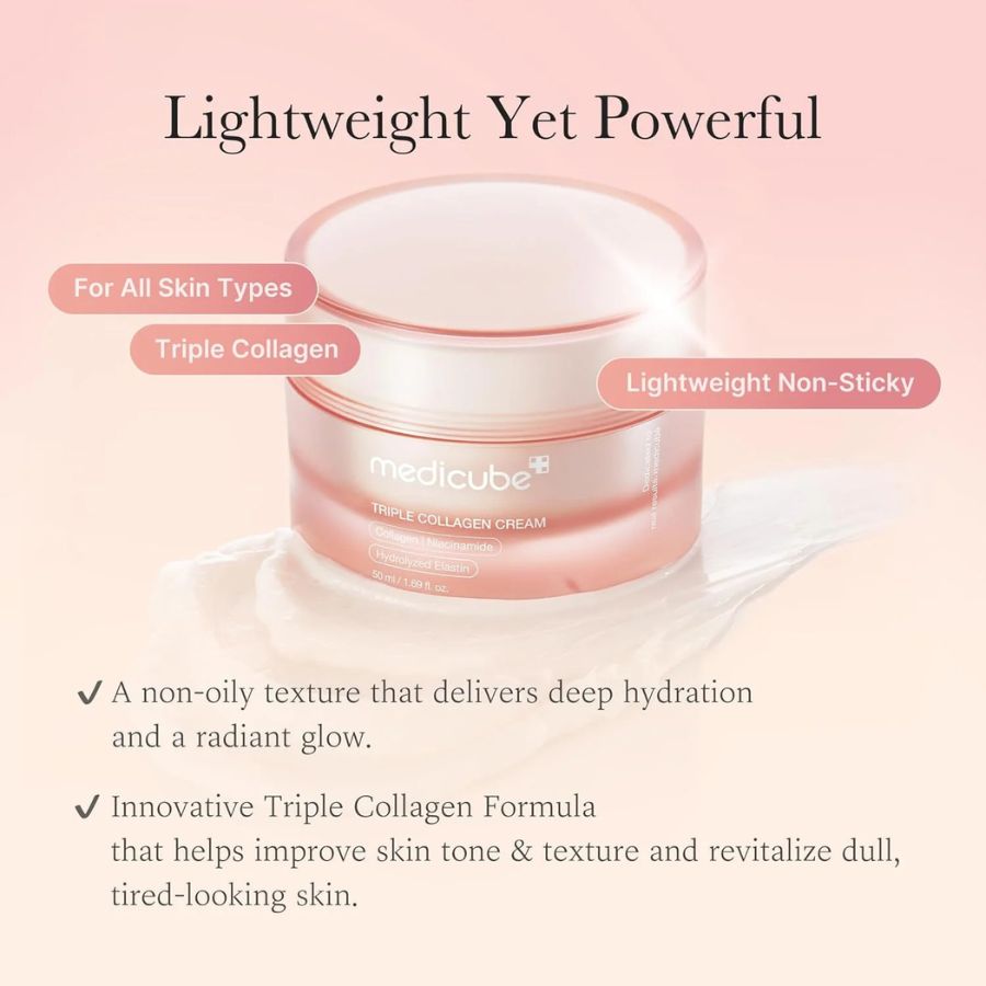 Triple Deep Collagen Cream Rutina coreana para piel seca colageno hidrolizado y crema rica