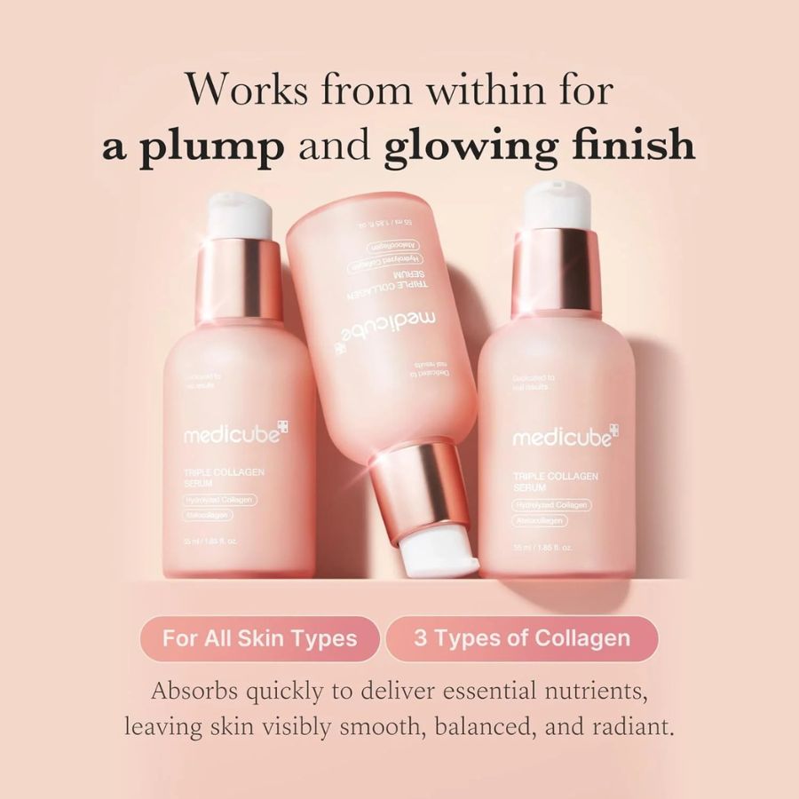 Triple Collagen Serum Rutina coreana para piel seca colageno hidrolizado y crema rica