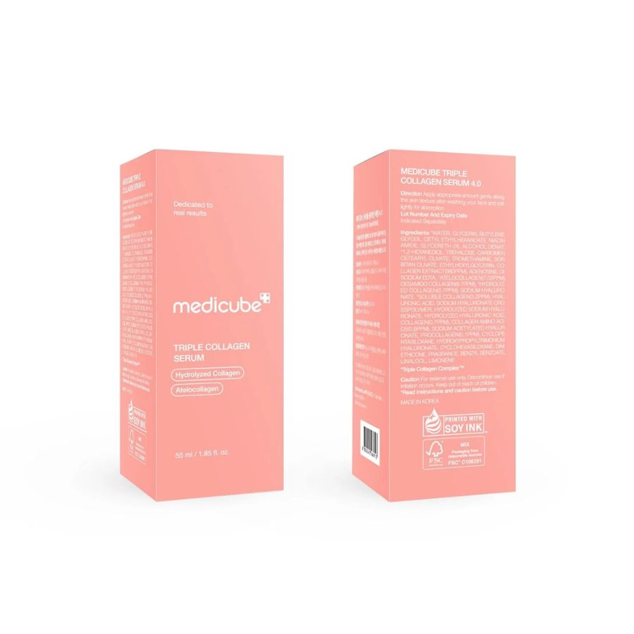 Caja Serum colageno hidrolizado Medicube Triple Collagen 4.0 piel madura