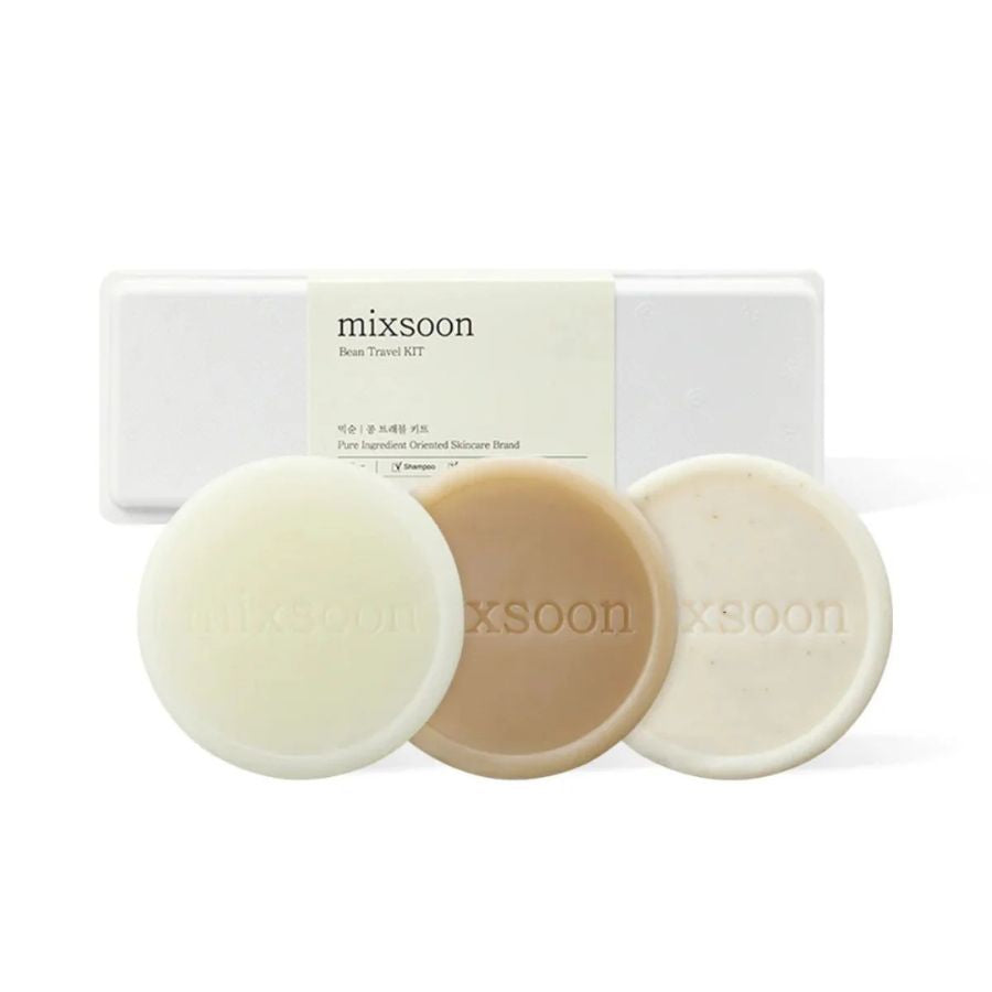 Kit de viaje solido Mixsoon Bean Travel Kit champu acondicionador cuerpo