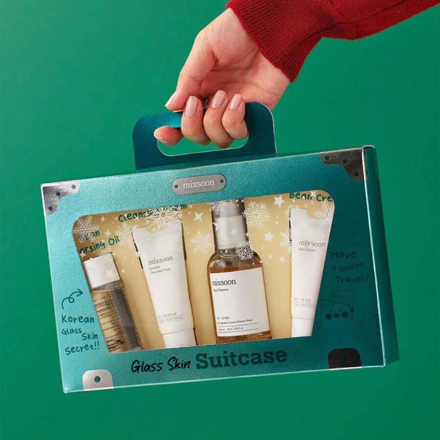 Rutina viral mixsoon mini tallas bean essence aceite espuma y crema