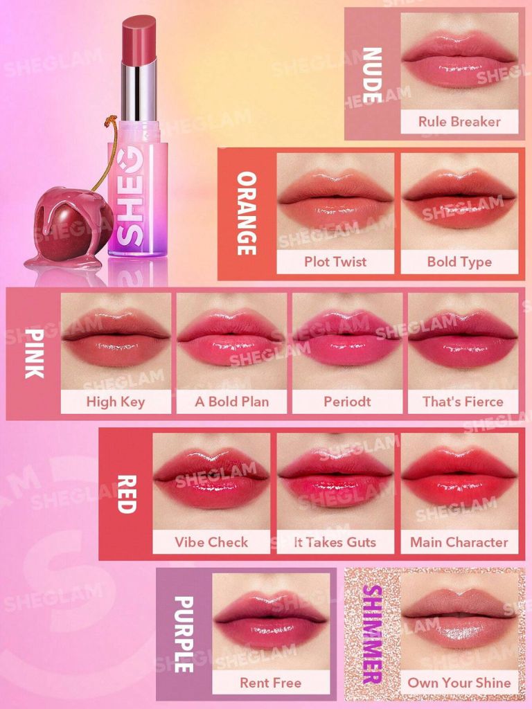 Sheglam Mirror Kiss High-Shine Lipstick 4ml