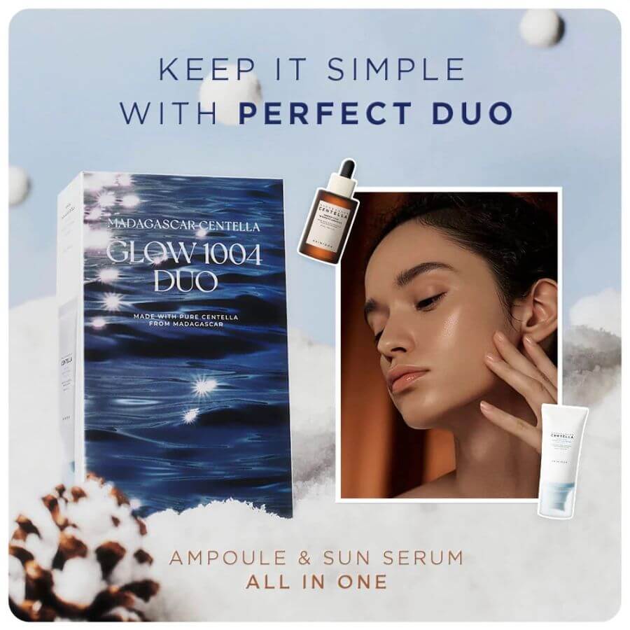 SKIN1004 Glow 1004 Duo: Sun Serum + Probio-Cica Ampoule