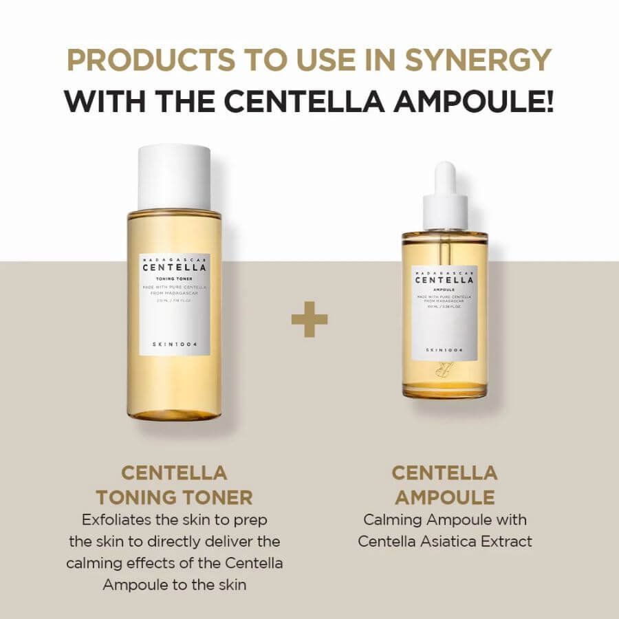 Ampolla gigante centella asiatica Skin1004 100ml para acne y Tónico exfoliante suave PHA Skin1004 poros dilatados