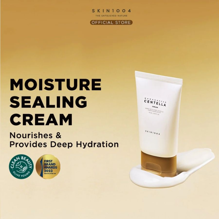 Crema facial blanca con escualano para piel seca y deshidratada