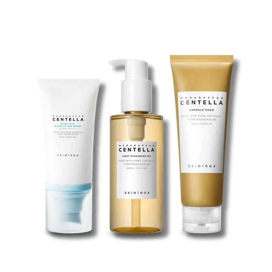 Kit Skin1004 doble limpieza aceite espuma y protector solar Hyalu-Cica