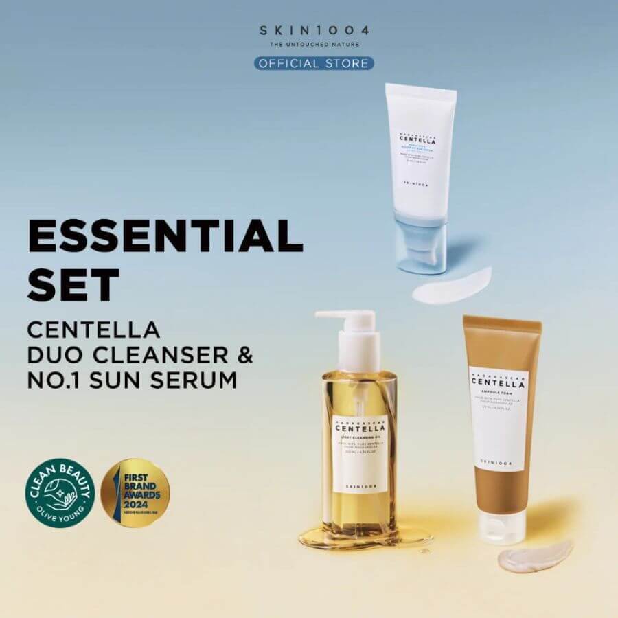 Kit Skin1004 doble limpieza aceite espuma y protector solar Hyalu-Cica