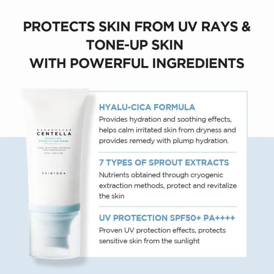 Protector solar hidratante Skin1004 Hyalu-Cica Water-Fit Sun Serum