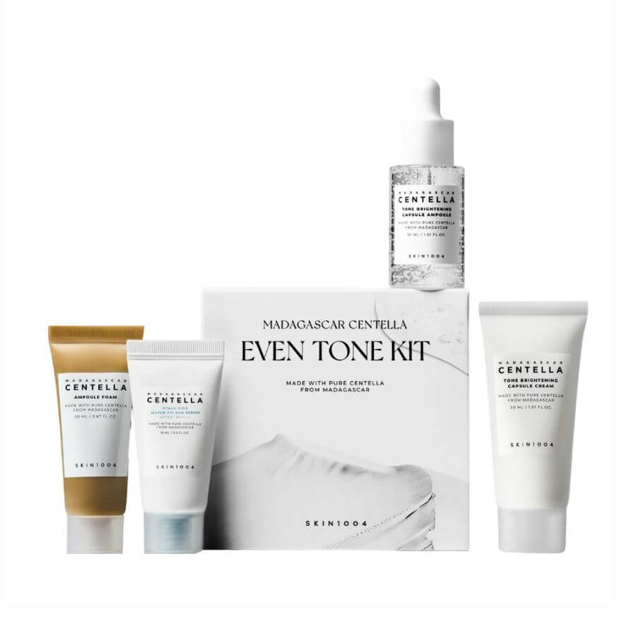 Rutina antimanchas y proteccion solar Skin1004 Ampoule Foam y Capsule Ampoule