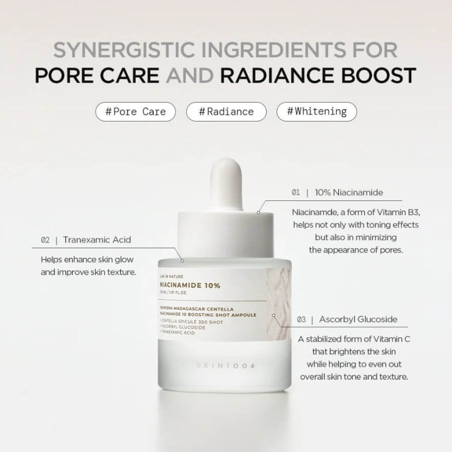 Serum niacinamida 10 Skin1004 Boosting Shot Ampoule poros dilatados