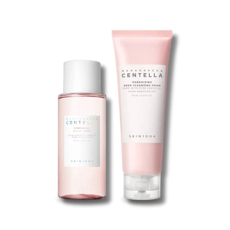 Kit dúo Skin1004 Poremizing limpiador espuma y tónico exfoliante poros