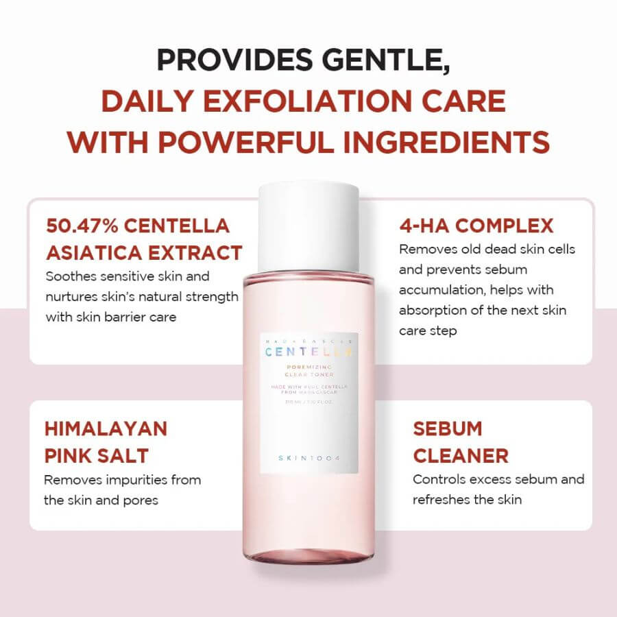 Tónico exfoliante Skin1004 Poremizing Clear Toner 210ml poros