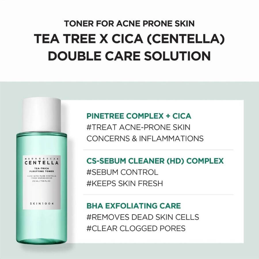 Tónico purificante Skin1004 Tea-Trica Purifying Toner exfoliante suave