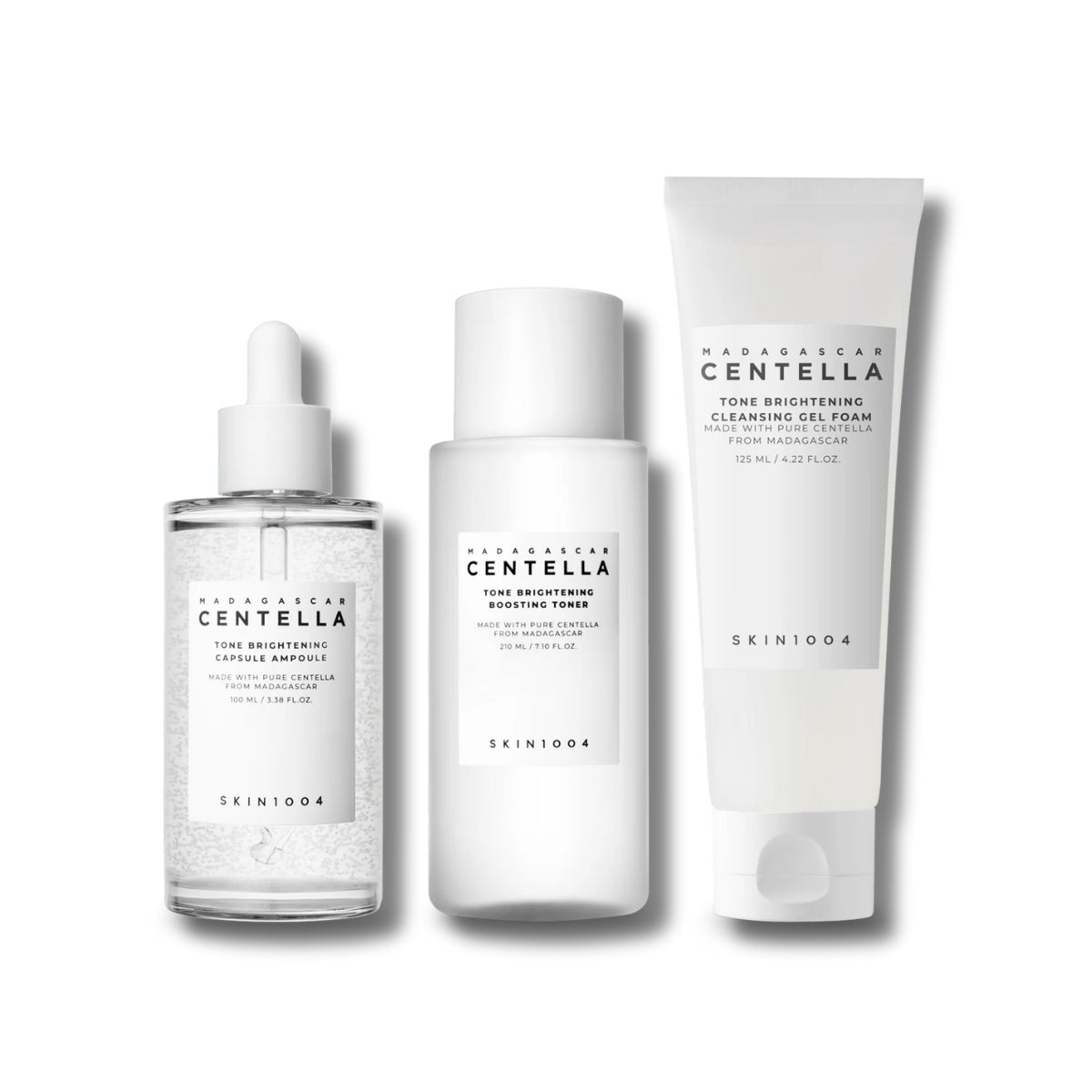 Kit Skin1004 Tone Brightening rutina base limpiador tónico y ampolla 100ml